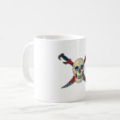 海賊(スカル) – ホワイト11クラシックオズWhite Mug コーヒーマグカップ (正面左)