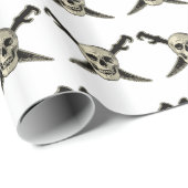 海賊(スカル) – 光沢のあるラッピング紙、30" x 6' ラッピングペーパー (ロールコーナー)