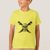 海賊(ドクロマーク) キッズTシャツ Tシャツ (正面)