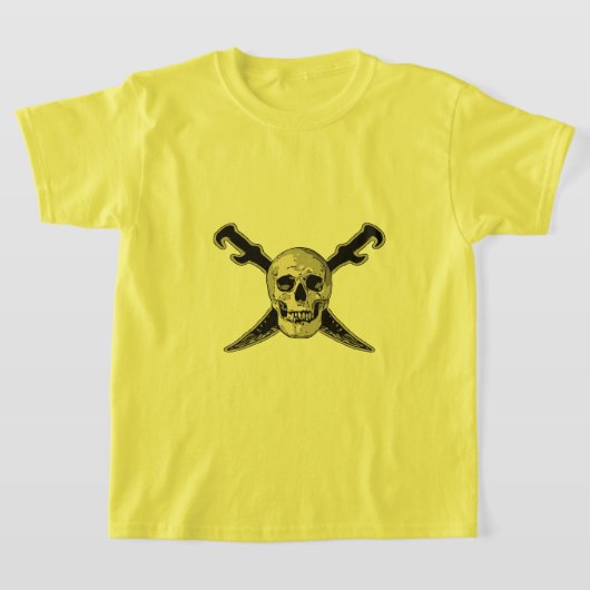 海賊(ドクロマーク) キッズTシャツ Tシャツ (レイダウン)