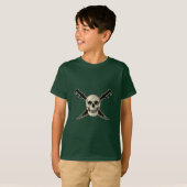 海賊（ドクロマーク） キッズTシャツ Tシャツ (正面フル)