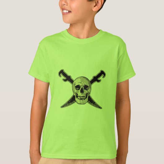 海賊（ドクロ）キッズTシャツ Tシャツ (正面)