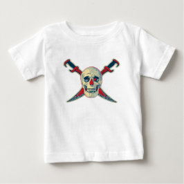 海賊(ドクロ) - ベビー用ファインジャージーTシャツ ベビーTシャツ