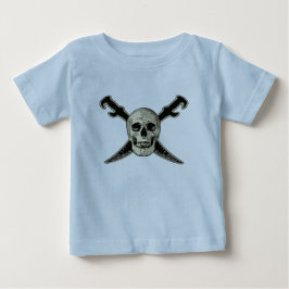海賊(ドクロ) - ベビー用ファインジャージーTシャツ ベビーTシャツ