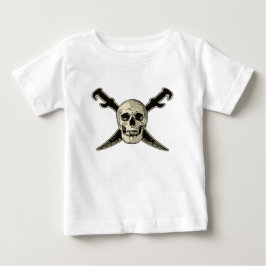 海賊(ドクロ) - ベビー ファインジャージーTシャツ ベビーTシャツ