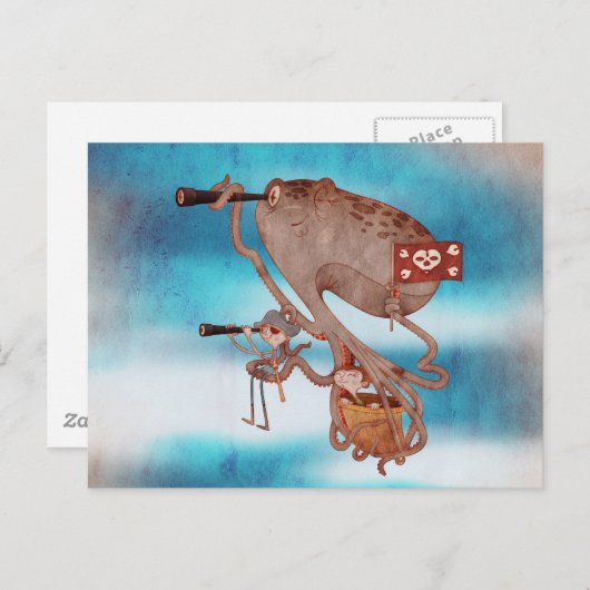 海賊。想像力とファンタジー、かわいいと愛らしい。 ポストカード (正面/裏面)
