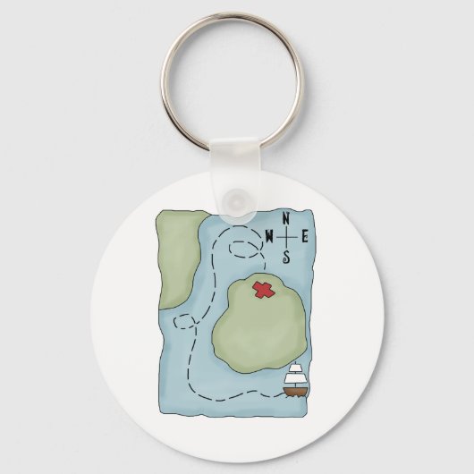 海賊・海賊の地図 キーホルダー (正面)