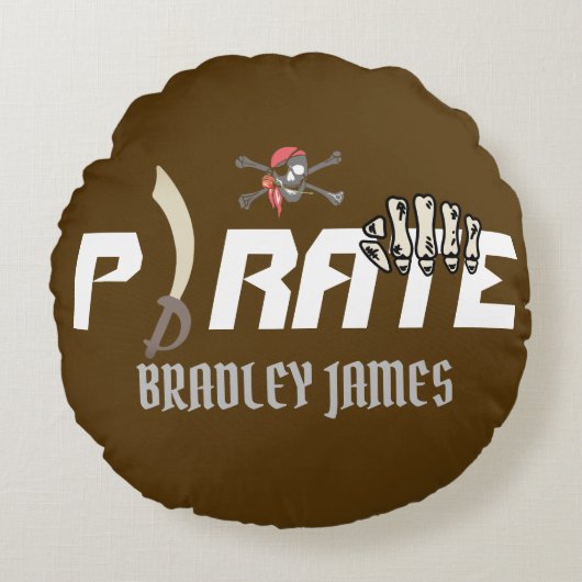 海賊 |海賊国際的の日のように話す ラウンドクッション (正面)