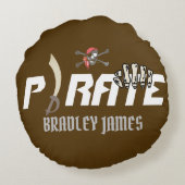 海賊 |海賊国際的の日のように話す ラウンドクッション (裏面)