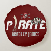 海賊 |海賊国際的の日のように話す ラウンドクッション (裏面)