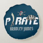 海賊 |海賊国際的の日のように話す ラウンドクッション (裏面)