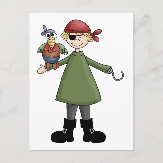 海賊・海賊・オウム ポストカード (正面)