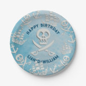 海賊!男の子の誕生日パーティー紙プレート ペーパープレート (正面)