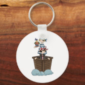 海賊・船に乗った2人の海賊 キーホルダー (正面)