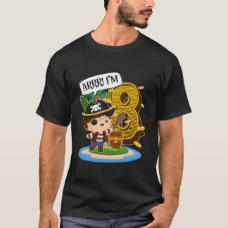 海賊 8歳 海賊万歳 Tシャツ