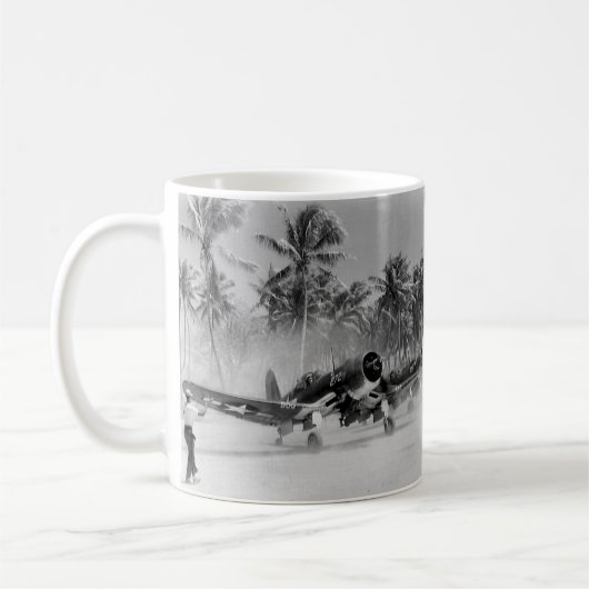 海賊F-4U南太平洋の第2次世界大戦 コーヒーマグカップ (左)