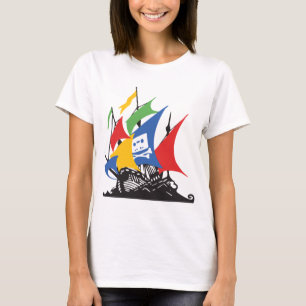 海賊Googleの女性のTシャツ Tシャツ
