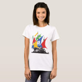 海賊Googleの女性のTシャツ Tシャツ (正面フル)