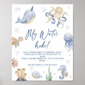 海赤ちゃんシャワー私の水がゲームサインを破った ポスター (正面)