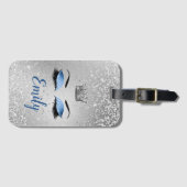 海赤面ブルーファブラスグリッターアイズ ラゲッジタグ (正面横)