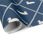 海軍あや目陰影のマガモの包装紙 ラッピングペーパー (ロールコーナー)