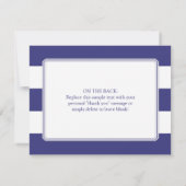 海軍いかりはベビーシャワーが航海のな感謝していしている縞で飾ります サンキューカード (裏面)