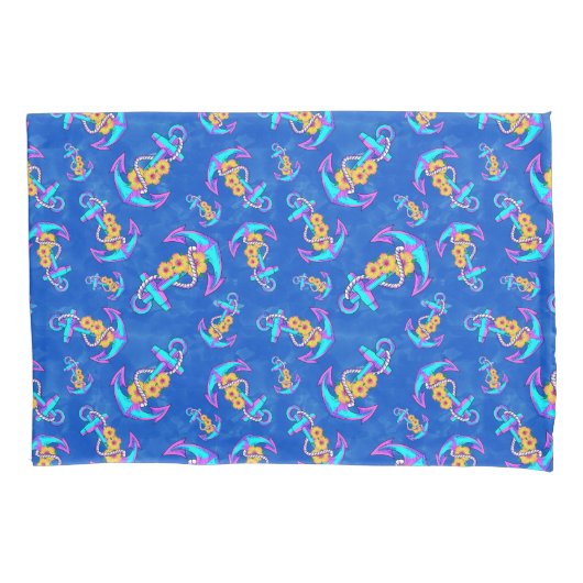 海軍いかり航海のビーチコースタル 枕カバー (正面)