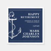 海軍いかり退職 スタンダードカクテルナプキン (正面)