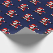 海軍おもしろいのサンタクロースをダビング ラッピングペーパー (角)