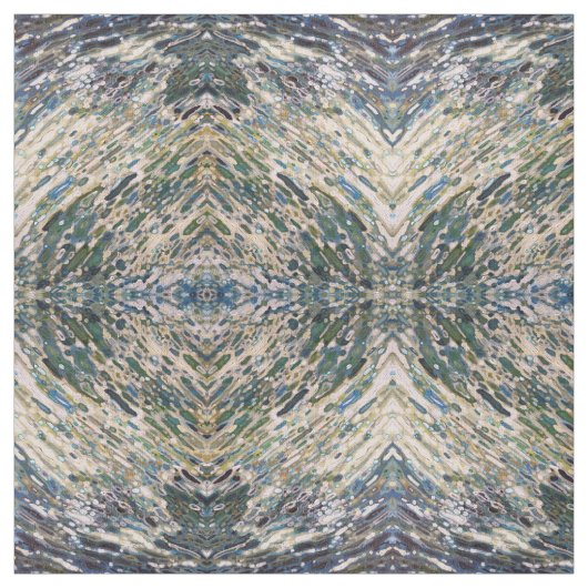 海軍およびクリームの生地のイカットのBohoのオリーブ色生地 ファブリック (見本)