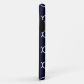 海軍およびケリーの緑のクローバーのカスタムなモノグラム Case-Mate iPhoneケース (裏面/右)