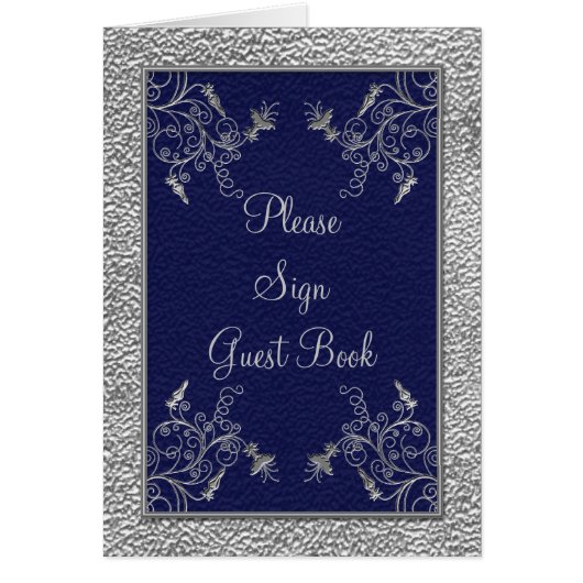 海軍およびピューターのテーブルカード (正面)