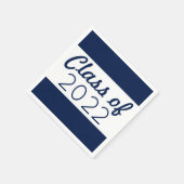 海軍およびホワイトクラスの卒業式 スタンダードカクテルナプキン (角)