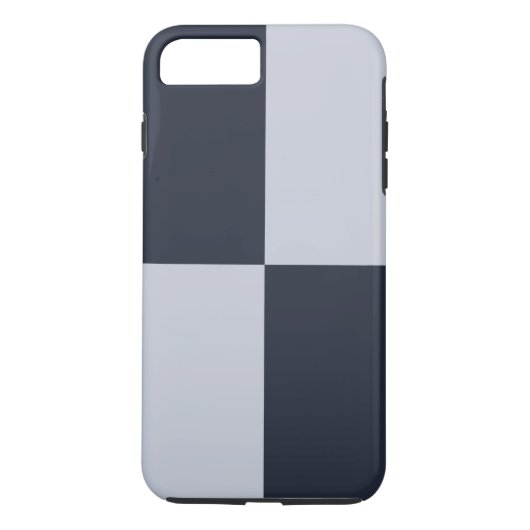 海軍および灰色の長方形のiPhone 8のプラスの堅い例 Case-Mate iPhoneケース (裏面)