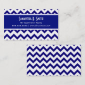 海軍および白いシェブロンパターン名刺 名刺 (正面/裏面)