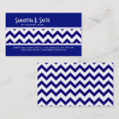 海軍および白いシェブロンパターン名刺 名刺 (正面/裏面)