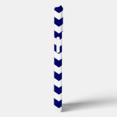 海軍および白いジグザグパターン Case-Mate iPhoneケース (裏面 / 右)