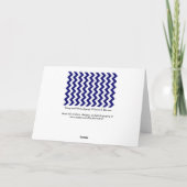 海軍および白いジグザグ形 カード (裏面)