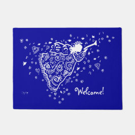 海軍および白い天使の玄関マット ドアマット