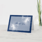 海軍および白い星の結婚は感謝していしています サンキューカード (正面)