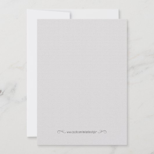 海軍および赤面のブライダルシャワーの招待状 招待状 (裏面)