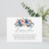 海軍および赤面フローラブライダル表示シャワー エンクロージャーカード (スタンド正面)