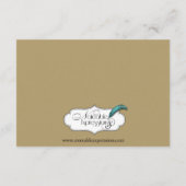 海軍および金ゴールドの仮面舞踏会の結婚式の方向 エンクロージャーカード (裏面)