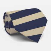 海軍および金ゴールドの横のストライプの ネクタイ (ロール)