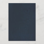 海軍および金ゴールドの花のリースのヴィンテージ情報 エンクロージャーカード (裏面)