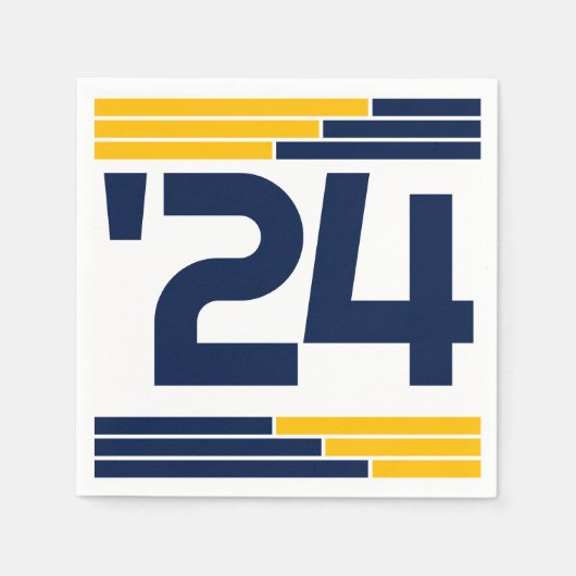 海軍および金ゴールドバークラス'24グラードパーティー スタンダードカクテルナプキン (正面)