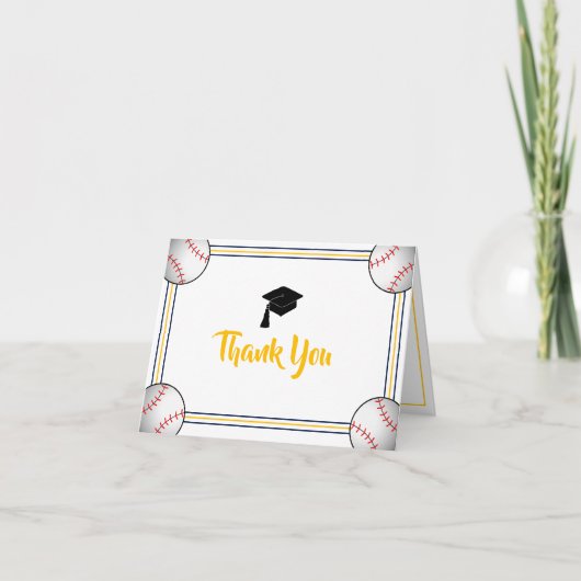 海軍および金ゴールド卒業 サンキューカード (正面)