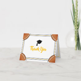 海軍および金ゴールド卒業 サンキューカード