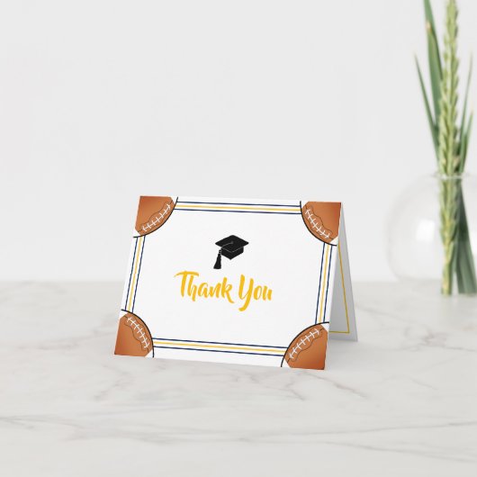海軍および金ゴールド卒業 サンキューカード (正面)
