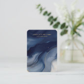 海軍および金ゴールド抽象芸術ジュエリーカード 名刺 (スタンド正面)